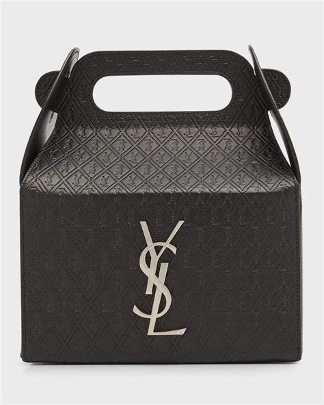 ysl lunch box bag black|saint laurent take away box bag.